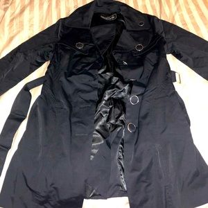 Unworn trenchcoat material Blanc Noir mini peacoat